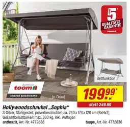 toom Baumarkt Toom hollywoodschaukel sophia anthrazit Angebot