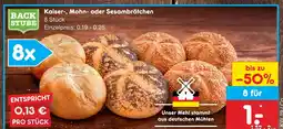 Netto Marken-Discount Backstube kaiser-, mohn- oder sesambrötchen Angebot