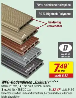 toom Baumarkt Wpc-bodendielen exklusiv Angebot