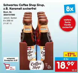 Netto Marken-Discount Schwartau coffee shop sirup Angebot