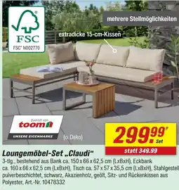 toom Baumarkt Toom loungemöbel-set claudi Angebot