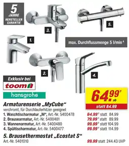 toom Baumarkt Hansgrohe waschtischarmatur m Angebot