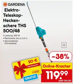 Netto Marken-Discount Gardena elektro-teleskop-heckenschere ths 500/48 Angebot