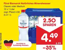 Netto Marken-Discount Fürst bismarck natürliches mineralwasser Angebot