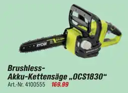 toom Baumarkt Brushless-akku-kettensäge „ocs1830“ Angebot