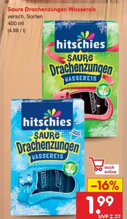 Netto Marken-Discount Hitschies saure drachenzungen wassereis Angebot
