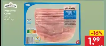 Netto Marken-Discount Hofmaier prosciutto cotto Angebot