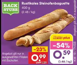 Netto Marken-Discount Backstube rustikales steinofenbaguette Angebot