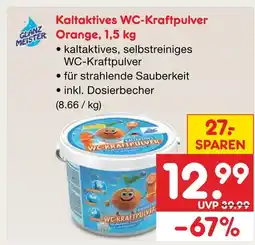 Netto Marken-Discount Glanz meister kaltaktives wc-kraftpulver orange Angebot
