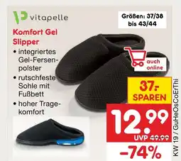 Netto Marken-Discount Vitapelle komfort gel slipper Angebot