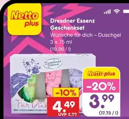Netto Marken-Discount Dresdner essenz geschenkset wünsche für dich – duschgel Angebot
