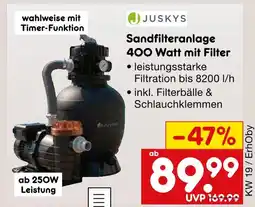 Netto Marken-Discount Juskys sandfilteranlage 400 watt mit filter Angebot