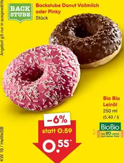 Netto Marken-Discount Backstube donut vollmilch oder pinky Angebot