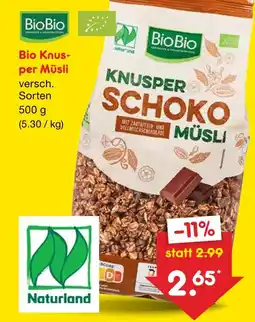 Netto Marken-Discount Biobio bio knusper müsli Angebot