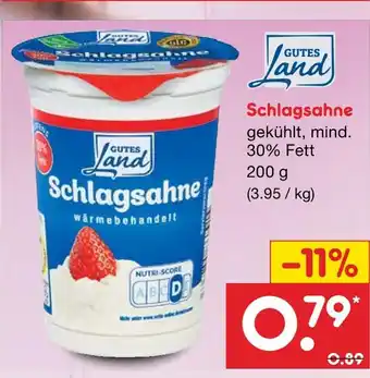 Netto Marken-Discount Gutes land schlagsahne Angebot