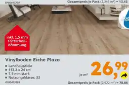 Globus Baumarkt Vinylboden eiche plaza Angebot