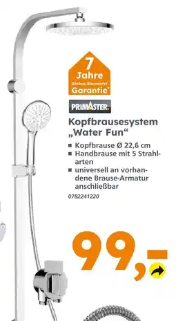 Globus Baumarkt Primaster kopfbrausesystem water fun Angebot