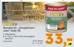 Globus Baumarkt Bondex bangkirai-, douglasien- oder teak-öl Angebot