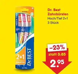 Netto Marken-Discount Dr. best zahnbürsten hoch/tief 2+1 Angebot