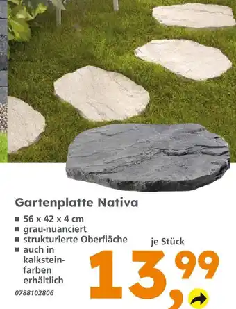 Globus Baumarkt Gartenplatte nativa Angebot