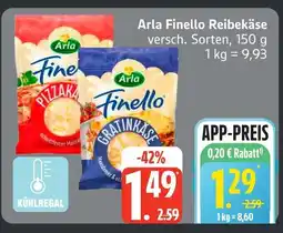Edeka Arla finello reibekäse pizzakäse Angebot