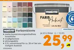 Globus Baumarkt Primaster farbambiente innenfarbe Angebot