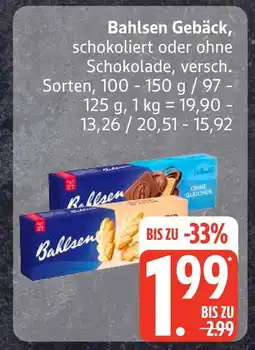 Edeka Bahlsen gebäck, schokoliert oder ohne schokolade Angebot