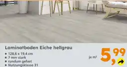 Globus Baumarkt Laminatboden eiche hellgrau Angebot