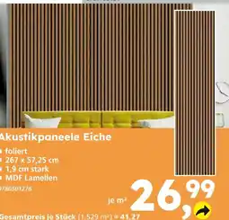 Globus Baumarkt Akustikpaneele eiche Angebot