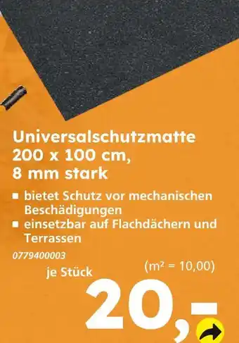 Globus Baumarkt Universalschutzmatte Angebot