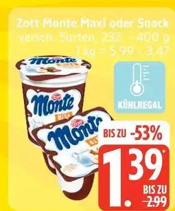 Edeka Zott monte maxi Angebot
