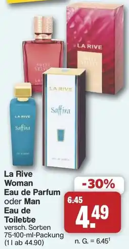 Famila Nord West La Rive Woman Eau de Parfum oder Man Eau de Toilette Angebot