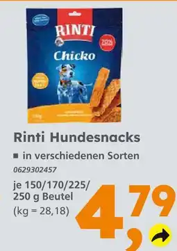 Globus Baumarkt Rinti hundesnacks chicko Angebot