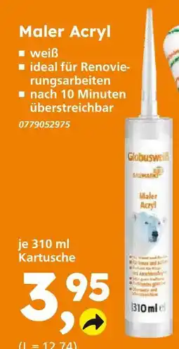 Globus Baumarkt Globusweiß maler acryl Angebot
