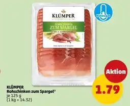 PENNY Klümper rohschinken zum spargel Angebot