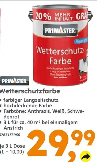 Globus Baumarkt Primaster wetterschutzfarbe Angebot