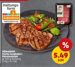 PENNY Mühlenhof frische jungbullen-minutensteaks Angebot