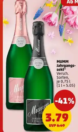 PENNY Mumm jahrgangssekt Angebot