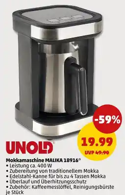 PENNY Unold mokkamachine malika 18916 Angebot