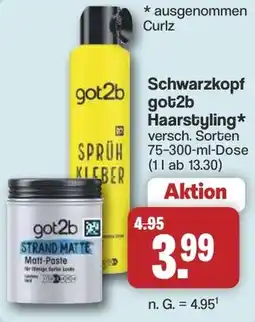Famila Nord West Schwarzkopf got2b Haarstyling Angebot