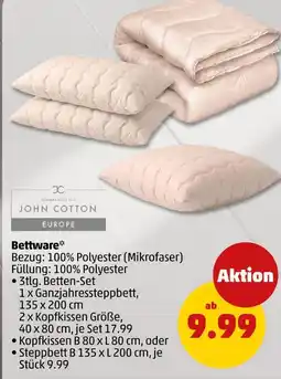 PENNY John cotton europe ganzjahressteppbett Angebot