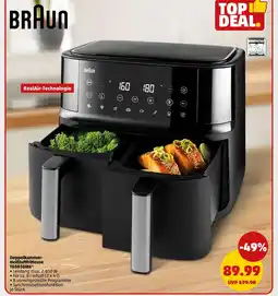 PENNY Braun doppelkammer-heißluftfritteuse td03001bk Angebot