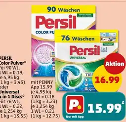 PENNY Persil color pulver oder universal 4 in 1 discs Angebot