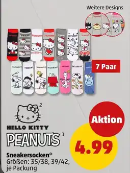 PENNY Hello kitty sneakersocken Angebot