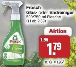Famila Nord West Frosch Glas oder Badreiniger Angebot