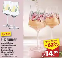 Famila Nord West RITZENHOFF Aperitifglas Sommersonett Sprizz oder Sommertau Limoncello Angebot