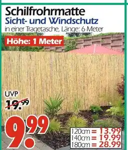 Wreesmann Schilfrohrmatte höhe: 1 meter Angebot
