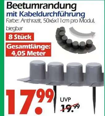 Wreesmann Beetumrandung mit kabeldurchführung Angebot