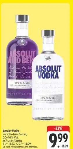 E-Center Absolut wild berry Angebot