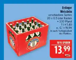Marktkauf Erdinger weissbräu bier Angebot
